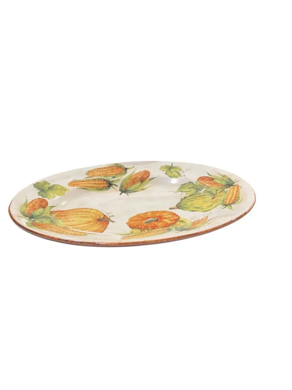 Sur La Table Italy made ceramic fall harvest corn platter dish SKU 10-240